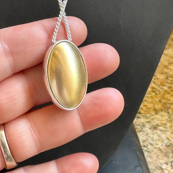 Lucky Brand Silver Chain Marcasite Pendant Necklce - Picture 3 of 9